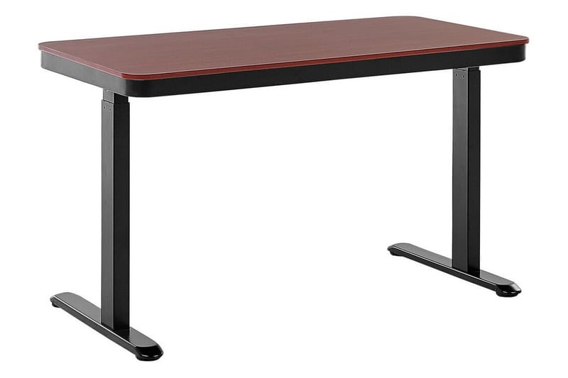 Farhan Skrivebord 60x120 cm - Mørkt træ/Sort - Møbler - Borde - Kontorbord - Skrivebord - hæve-sænke-bord