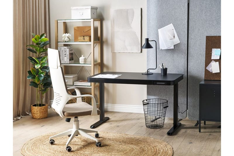 Farhan Skrivebord 60x120 cm - Sort - Møbler - Borde - Kontorbord - Skrivebord - hæve-sænke-bord