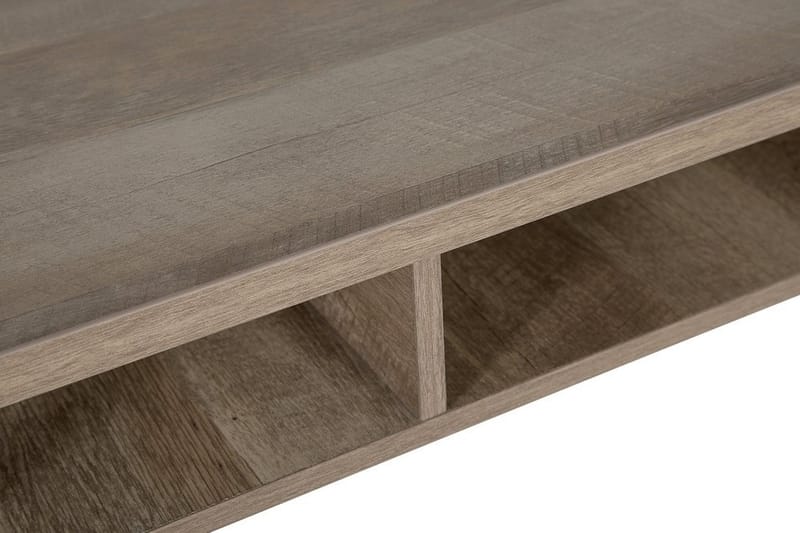Forresa Skrivebord 120 cm med Opbevaring Hylde - Mørkebrun/Sort - Møbler - Borde - Kontorbord - Skrivebord