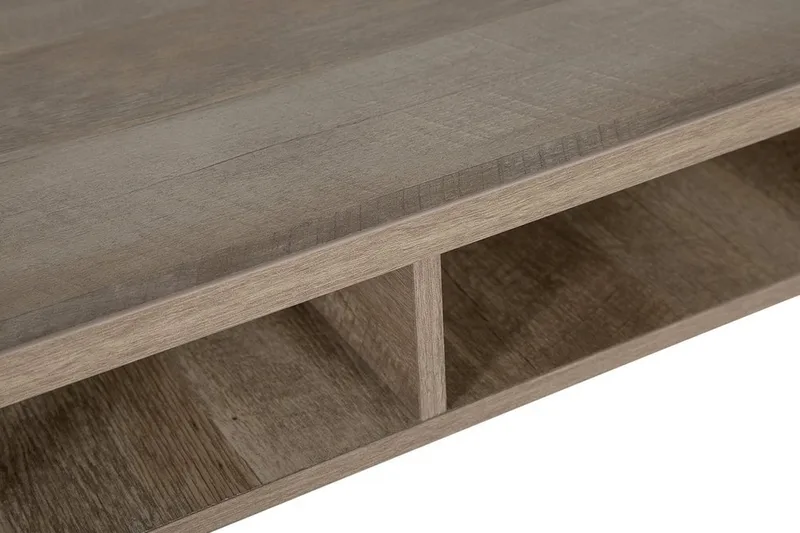 Forresa Skrivebord 120 cm med Opbevaring Hylde - Mørkebrun/Sort - Møbler - Borde - Kontorbord - Skrivebord