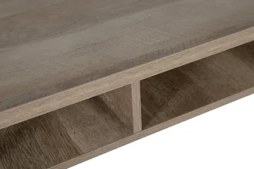 Forresa Skrivebord 120 cm med Opbevaring Hylde - Mørkebrun/Sort - Møbler - Borde - Kontorbord - Skrivebord