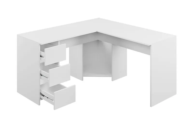 Fotyn Skrivebord 142 cm - Hvid - Møbler - Borde - Kontorbord - Skrivebord - hjørneskrivebord