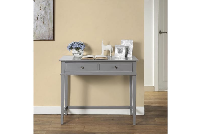 Franklin Skrivebord 90 cm med Opbevaring Skuffe Grå - Dorel Home - Møbler - Borde - Kontorbord - Skrivebord