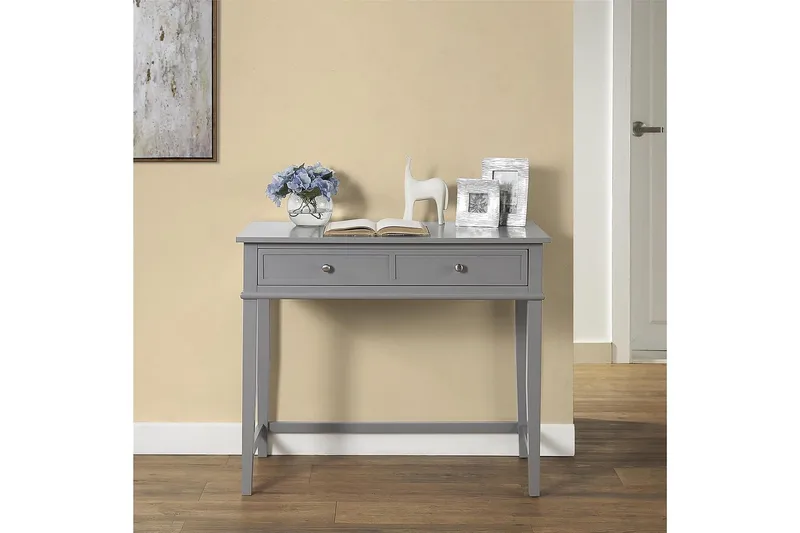 Franklin Skrivebord 90 cm med Opbevaring Skuffe Grå - Dorel Home - Møbler - Borde - Kontorbord - Skrivebord