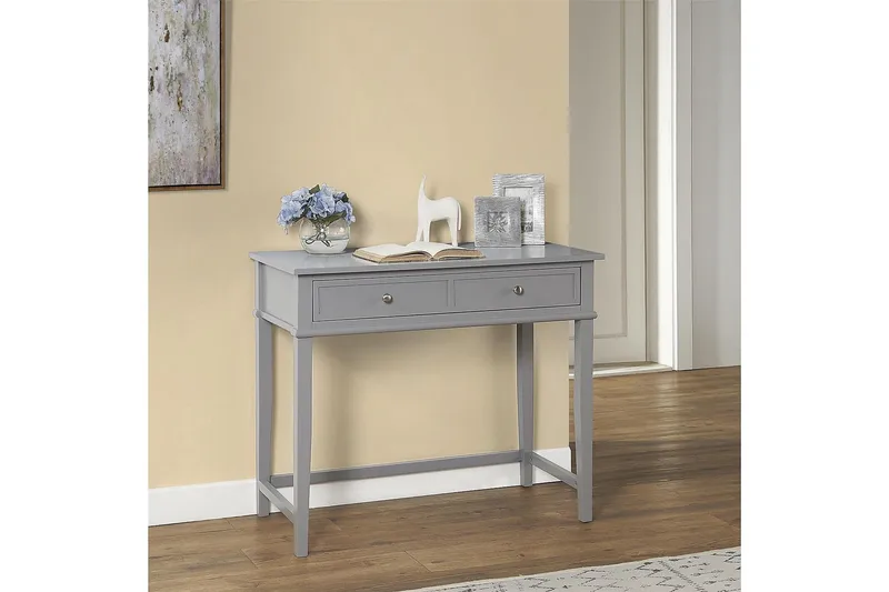 Franklin Skrivebord 90 cm med Opbevaring Skuffe Grå - Dorel Home - Møbler - Borde - Kontorbord - Skrivebord