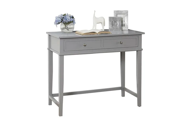 Franklin Skrivebord 90 cm med Opbevaring Skuffe Grå - Dorel Home - Møbler - Borde - Kontorbord - Skrivebord