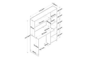 Freal Skrivebord 113 cm - Natur - Møbler - Borde - Kontorbord - Skrivebord