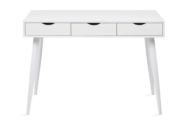 Gradina Skrivebord 110 cm med Opbevaring 3 Skuffer, Hvid