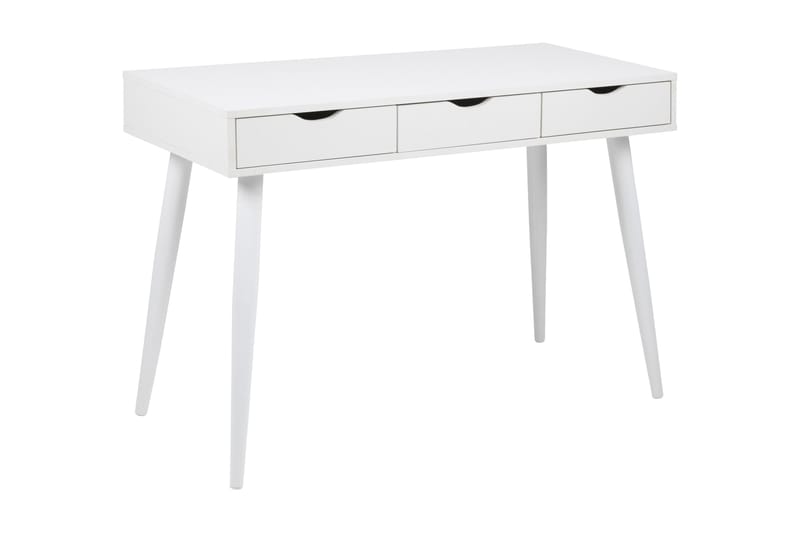 Gradina Skrivebord 110 cm med Opbevaring 3 Skuffer - Hvid - Møbler - Borde - Kontorbord - Skrivebord