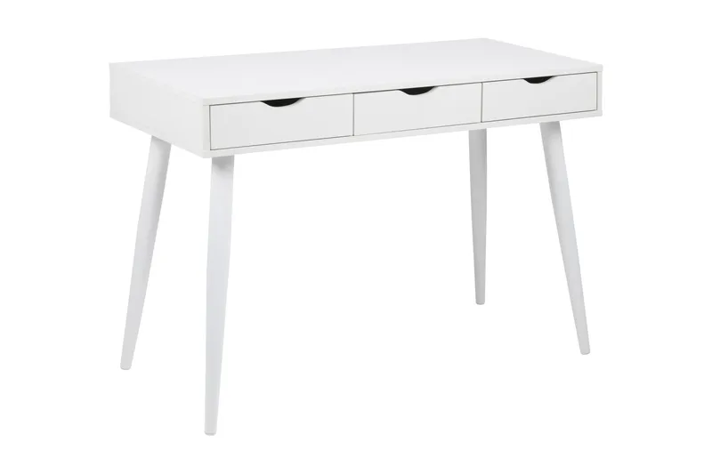 Gradina Skrivebord 110 cm med Opbevaring 3 Skuffer - Hvid - Møbler - Borde - Kontorbord - Skrivebord