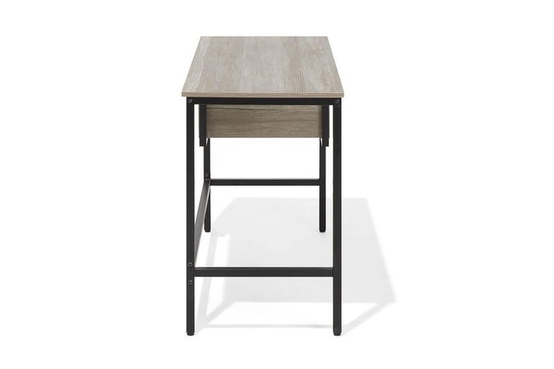 Grantha Skrivebord 120 cm med Opbevaring 2 Skuffer - Lysebrun/Sort - Skrivebord