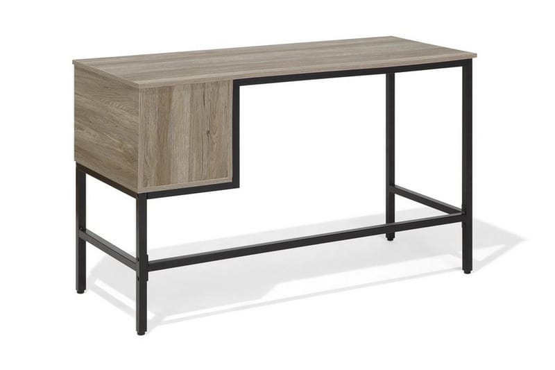 Grantha Skrivebord 120 cm med Opbevaring 2 Skuffer - Lysebrun/Sort - Møbler - Borde - Kontorbord - Skrivebord