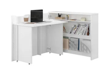 Grianan Skrivbord 136 cm White - Møbler - Borde - Kontorbord - Skrivebord - hjørneskrivebord