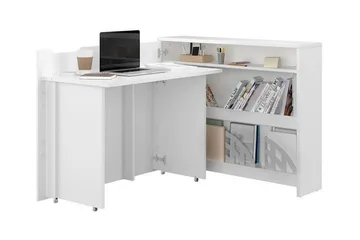 Grianan Skrivbord 136 cm White - Møbler - Borde - Kontorbord - Skrivebord - hjørneskrivebord