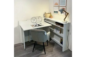 Grianan Skrivbord 136 cm White - Møbler - Borde - Kontorbord - Skrivebord - hjørneskrivebord