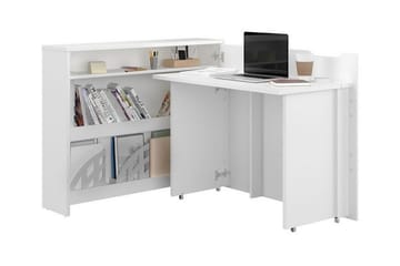 Grianan Skrivbord 136 cm White - Møbler - Borde - Kontorbord - Skrivebord - hjørneskrivebord