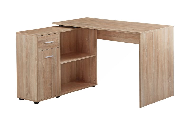 Gulshan Hjørneskrivebord 120 cm - Brun/Natur - hjørneskrivebord