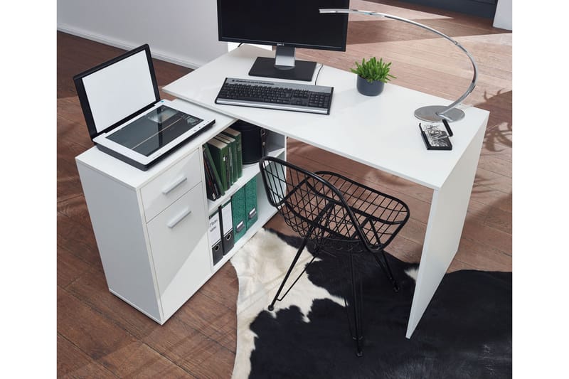 Gulshan skrivebord 120 cm - Hvid - Skrivebord