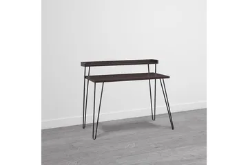 Haven Skrivebord 114 cm med Opbevaring Hylde Espresso/Sort - Dorel Home - Møbler - Borde - Kontorbord - Skrivebord