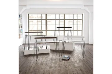 Haven Skrivebord 114 cm med Opbevaring Hylde Grå/Sort - Dorel Home - Møbler - Borde - Kontorbord - Skrivebord