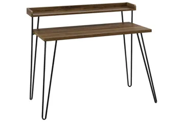 Haven Skrivebord 114 cm med Opbevaring Hylde Valnøddebrun/So - Dorel Home - Møbler - Borde - Kontorbord - Skrivebord