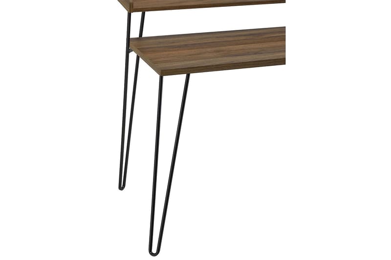 Haven Skrivebord 114 cm med Opbevaring Hylde Valnøddebrun/So - Dorel Home - Møbler - Borde - Kontorbord - Skrivebord