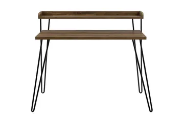 Haven Skrivebord 114 cm med Opbevaring Hylde Valnøddebrun/So - Dorel Home - Møbler - Borde - Kontorbord - Skrivebord