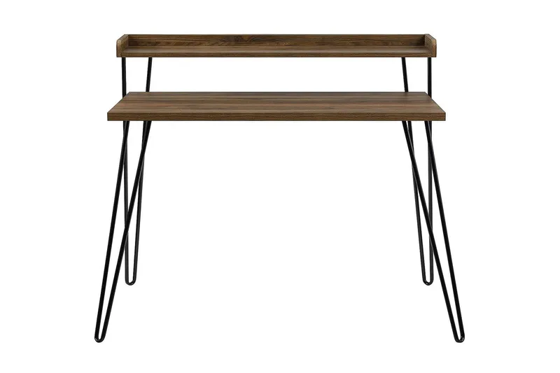 Haven Skrivebord 114 cm med Opbevaring Hylde Valnøddebrun/So, Dorel Home