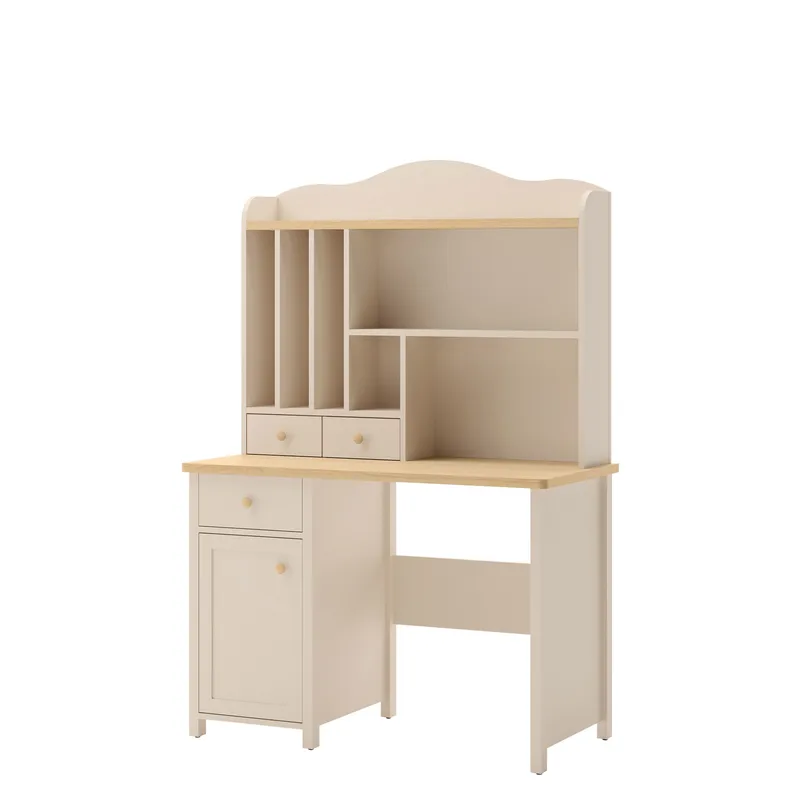 Skrivebord Historie Beige, eg, Beige, eg
