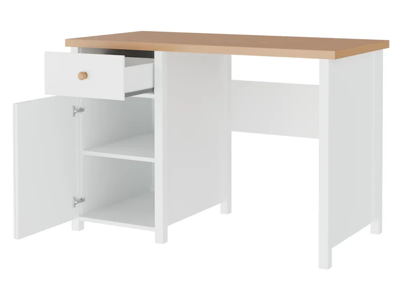 skrivebord Historie Beige, eg - Beige, eg - Møbler - Borde - Kontorbord - Skrivebord