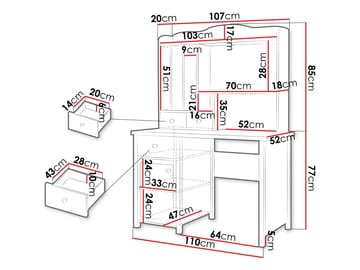 Skrivebord Historie Beige, eg - Beige, eg - Møbler - Borde - Kontorbord - Skrivebord