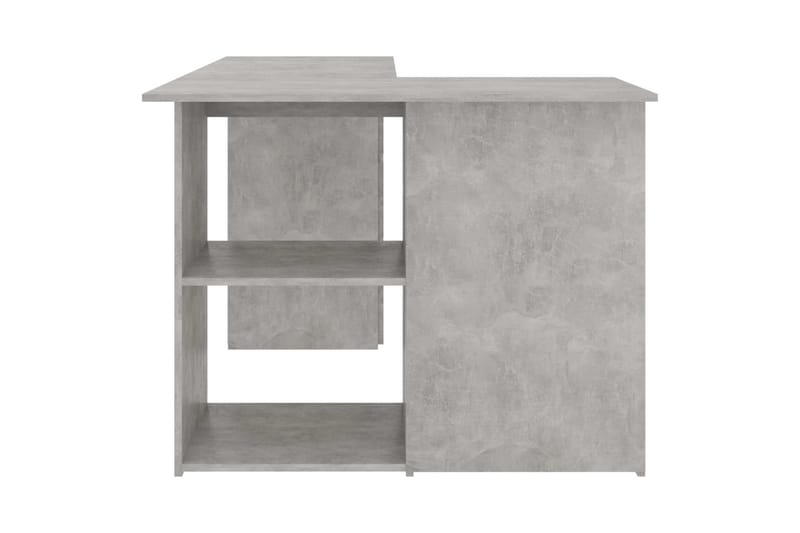 Hjørneskrivebord 145x100x76 cm Spånplade Betongrå - Grå - Møbler - Borde - Kontorbord - Skrivebord
