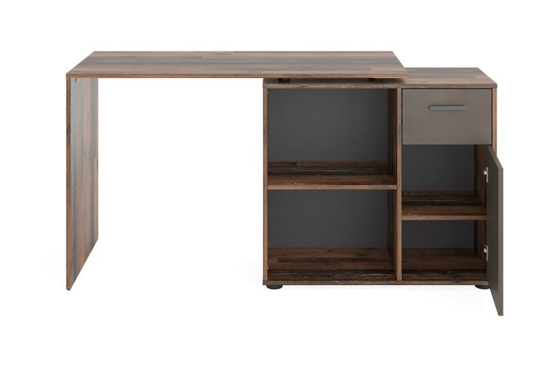 Colatosti Hjørneskrivebord 117 cm med Opbevaring - Mørkebrun - Møbler - Borde - Kontorbord - Skrivebord - hjørneskrivebord