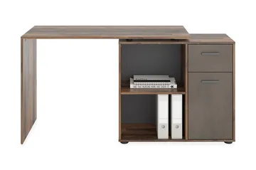 Colatosti Hjørneskrivebord 117 cm med Opbevaring - Mørkebrun - Møbler - Borde - Kontorbord - Skrivebord - hjørneskrivebord