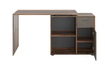 Colatosti Hjørneskrivebord 117 cm med Opbevaring - Mørkebrun - Møbler - Borde - Kontorbord - Skrivebord - hjørneskrivebord