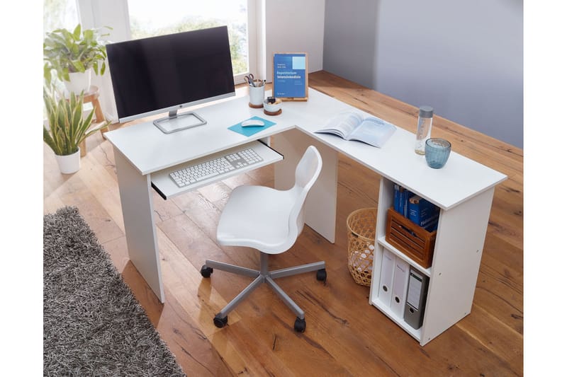 Gulshan skrivebord 140 cm - Hvid - Møbler - Borde - Kontorbord - Skrivebord - hjørneskrivebord