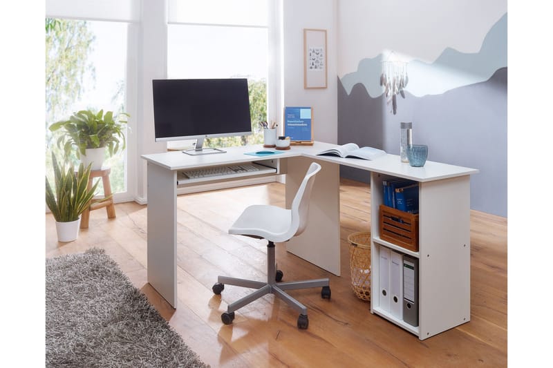 Gulshan skrivebord 140 cm - Hvid - Møbler - Borde - Kontorbord - Skrivebord - hjørneskrivebord