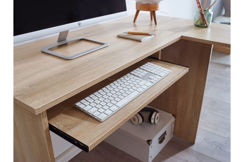 Gulshan skrivebord 140 cm - Natur - Møbler - Borde - Kontorbord - Skrivebord - hjørneskrivebord
