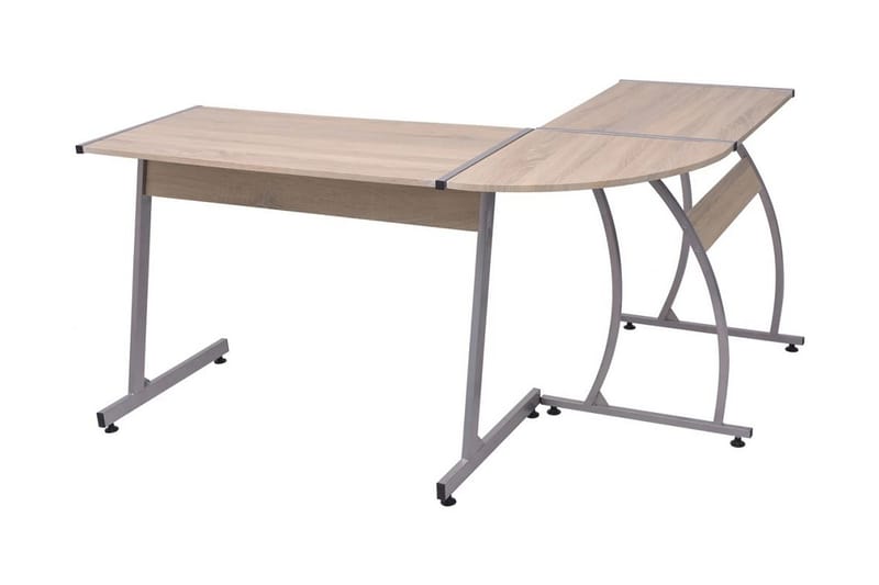 Hjørneskrivebord L-Formet Egetræ - Brun - Skrivebord