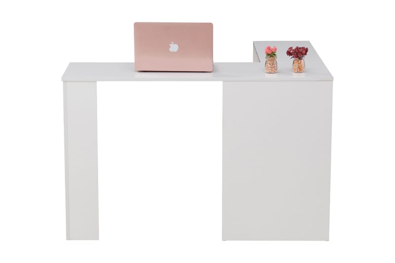Valterra Hjørneskrivebord 119 cm - Sort/Hvid - hjørneskrivebord