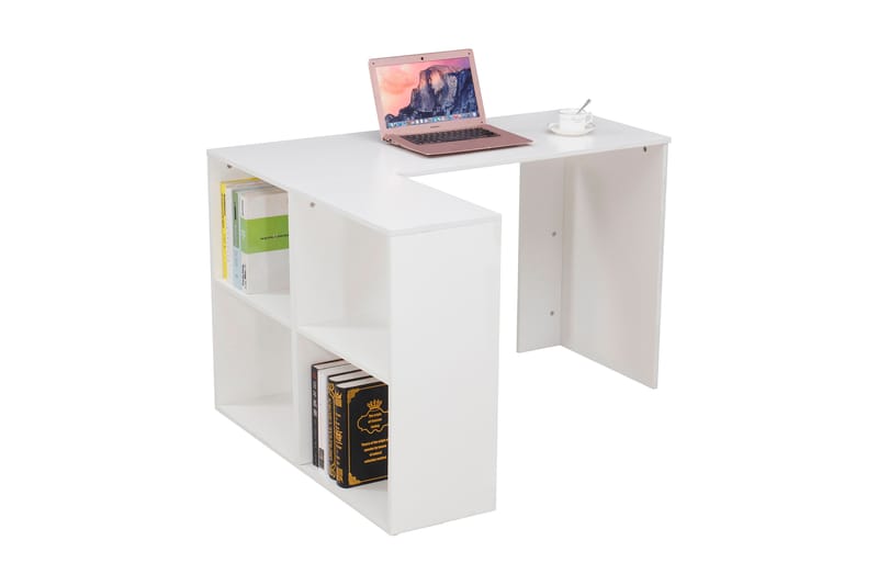 Valterra Skrivebord 120 cm - Sort/Hvid - hjørneskrivebord