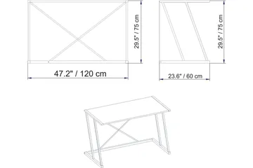 Holmö Skrivebord 120 cm - Brun - Møbler - Borde - Kontorbord - Skrivebord