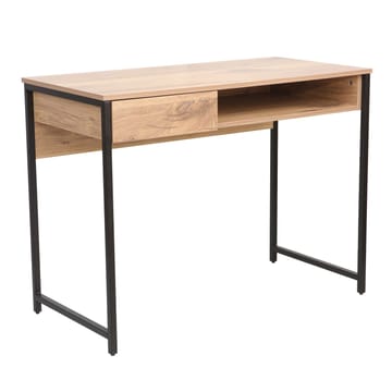 Skrivebord HOME4YOU 100x50x76 cm Rustik/Sort - lys rustikt træ/sort - Møbler - Borde - Kontorbord - Skrivebord