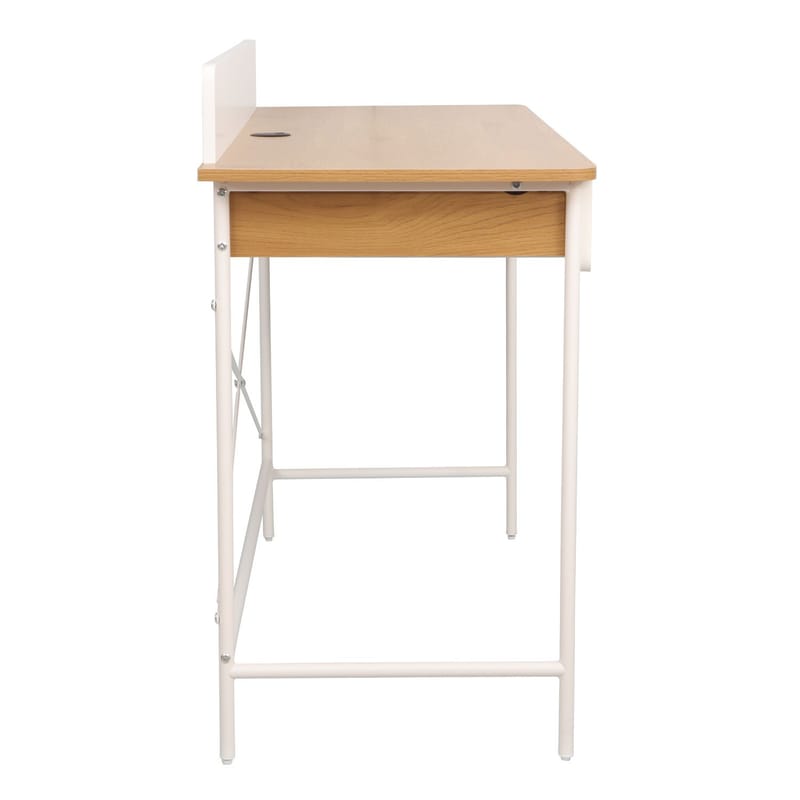 Skrivebord HOME4YOU Ferdie 120x48x88 cm ask/hvid - ask/hvid - Møbler - Borde - Kontorbord - Skrivebord