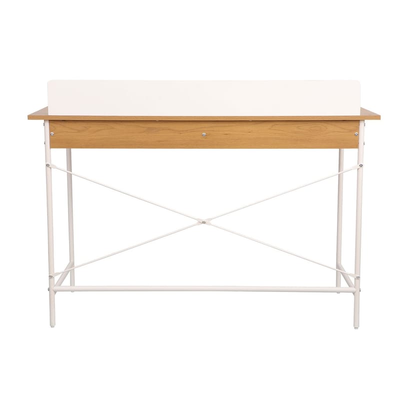 Skrivebord HOME4YOU Ferdie 120x48x88 cm ask/hvid - ask/hvid - Møbler - Borde - Kontorbord - Skrivebord