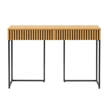 Skrivebord HOME4YOU Hampton 120x50x79 cm melamin med egetræsbark - egetræsbark / sort - Møbler - Borde - Kontorbord - Skrivebord