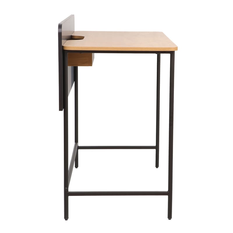 Skrivebord HOME4YOU Harper 100x49,5x85 cm ask/sort - ask/sort - Møbler - Borde - Kontorbord - Skrivebord
