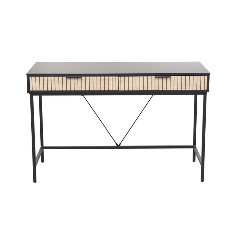 Skrivebord HOME4YOU Helve 120x48x76 cm melamin - sort / lyst træ - Møbler - Borde - Kontorbord - Skrivebord