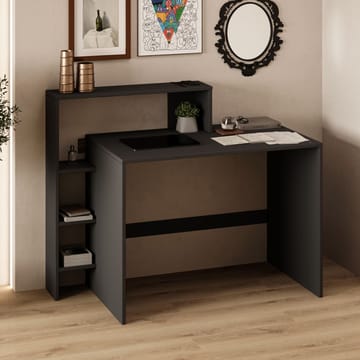 Skrivebord Homitis Amber (121,8 x 96 x 55 cm) Antracit - Antracit - Møbler - Borde - Kontorbord - Skrivebord