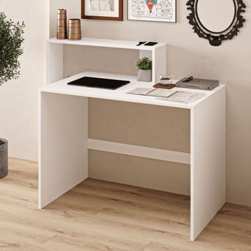 Skrivebord Homitis Amber (121,8 x 96 x 55 cm) Hvid - Møbler - Borde - Kontorbord - Skrivebord